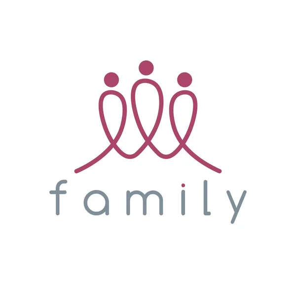 Mutlu aile vektör tasarım şablonu — Stok Vektör
