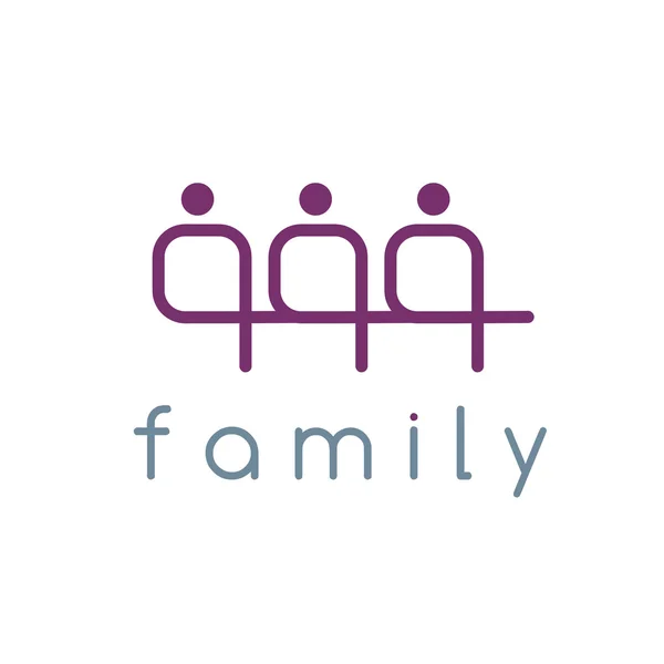 Gelukkig familie vector ontwerp template — Stockvector