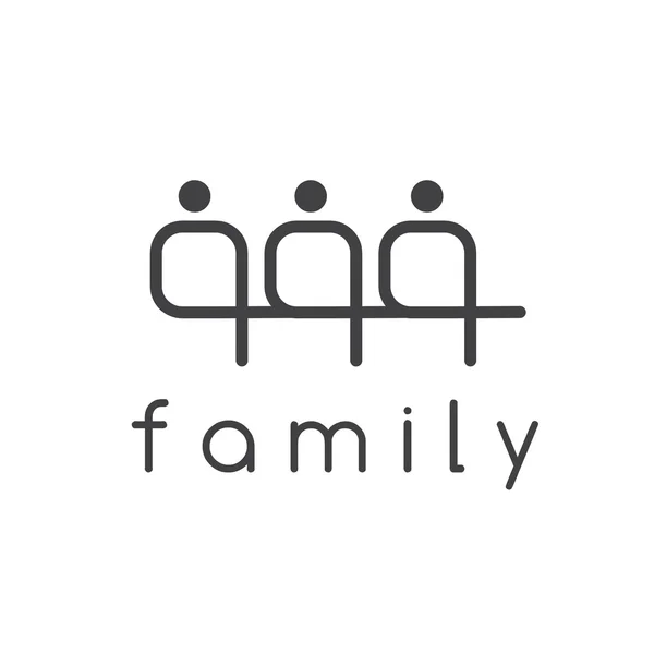Gelukkig familie vector ontwerp template — Stockvector