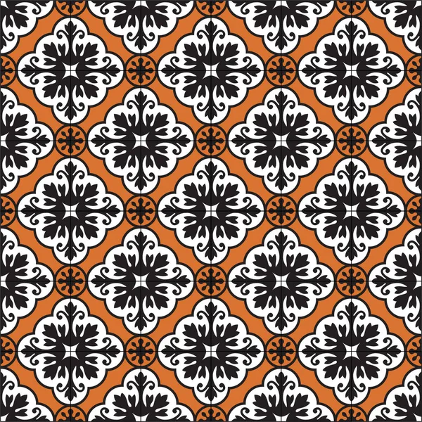 Traditional Palestinian Floor Tiles Pattern Editable Vector File — Stock Vector