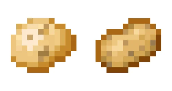 Arte Pixel Batatas Ficheiro Vetorial Isolado —  Vetores de Stock