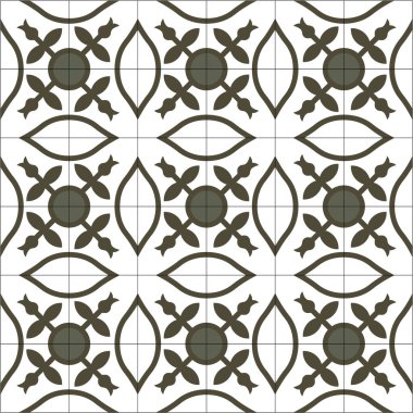 Geleneksel Döşeme Modeli. Düzenlenebilir vektör dosyası.