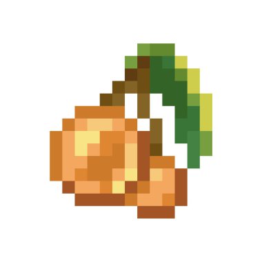 Parlayan Böğürtlenlerin pikseli. İzole vektör dosyası.