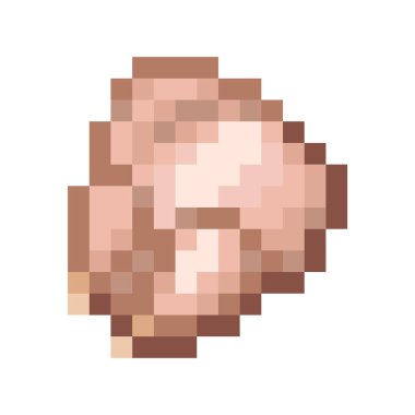 Pikseldeki tavuk sanatı. İzole vektör dosyası.