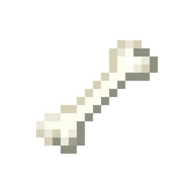 Piksel kemik sanatı. İzole vektör dosyası.