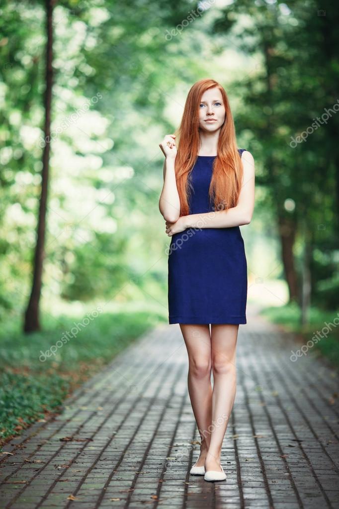 Redhead in dress