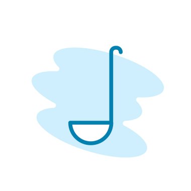 Kaşık simgesinin İllüstrasyon Vektörü grafiği. Yemek, çorba, mutfak gereçleri vs. için uygun.