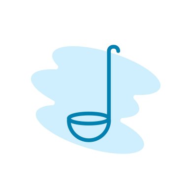 Kaşık simgesinin İllüstrasyon Vektörü grafiği. Yemek, çorba, mutfak gereçleri vs. için uygun.