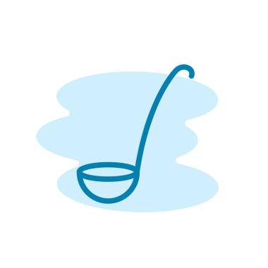 Kaşık simgesinin İllüstrasyon Vektörü grafiği. Yemek, çorba, mutfak gereçleri vs. için uygun.