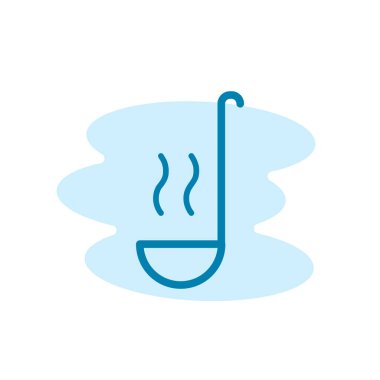 Kaşık simgesinin İllüstrasyon Vektörü grafiği. Yemek, çorba, mutfak gereçleri vs. için uygun.