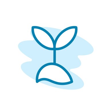 Filiz ikonunun görüntü vektörü grafiği. Büyüme, bitki yetiştirme, bahçe işleri vs. için uygun.