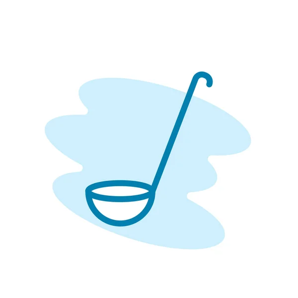 Ilustrační Vektorová Grafika Ikony Naběračky Vhodné Pro Vaření Polévku Nádobí — Stockový vektor