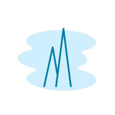 Çim simgesinin çizim vektörü grafiği. Doğa, bitki, bahçe, arka plan vs. için uygun.
