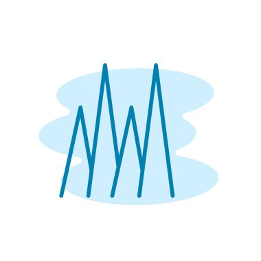Çim simgesinin çizim vektörü grafiği. Doğa, bitki, bahçe, arka plan vs. için uygun.