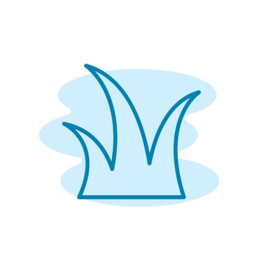 Çim simgesinin çizim vektörü grafiği. Doğa, bitki, bahçe, arka plan vs. için uygun.