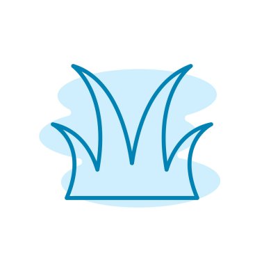 Çim simgesinin çizim vektörü grafiği. Doğa, bitki, bahçe, arka plan vs. için uygun.