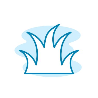 Çim simgesinin çizim vektörü grafiği. Doğa, bitki, bahçe, arka plan vs. için uygun.