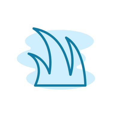 Çim simgesinin çizim vektörü grafiği. Doğa, bitki, bahçe, arka plan vs. için uygun.