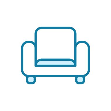 Kanepe ikonunun illüstrasyon vektörü grafiği. İç mekan, mobilya, dekorasyon vs. için uygun.