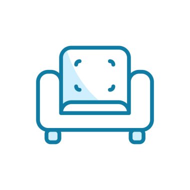 Kanepe ikonunun illüstrasyon vektörü grafiği. İç mekan, mobilya, dekorasyon vs. için uygun.