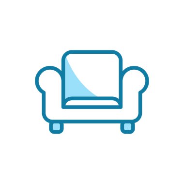 Kanepe ikonunun illüstrasyon vektörü grafiği. İç mekan, mobilya, dekorasyon vs. için uygun.