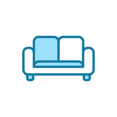 Kanepe ikonunun illüstrasyon vektörü grafiği. İç mekan, mobilya, dekorasyon vs. için uygun.