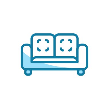 Kanepe ikonunun illüstrasyon vektörü grafiği. İç mekan, mobilya, dekorasyon vs. için uygun.