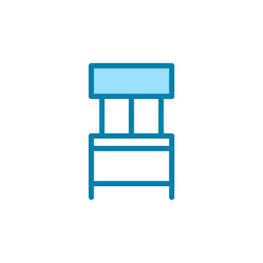 Sandalye simgesinin illüstrasyon vektörü grafiği. Ofis, iç mekan, mobilya vs. için uygun.