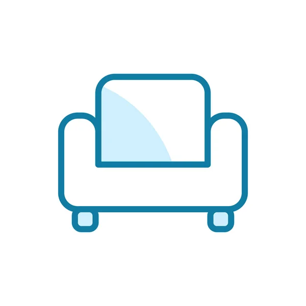 Kanepe ikonunun illüstrasyon vektörü grafiği. İç mekan, mobilya, dekorasyon vs. için uygun.