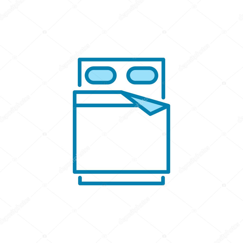 Illustration Vector graphic of blanket icon. Fit for cover, bed, bedroom, comfortable etc.