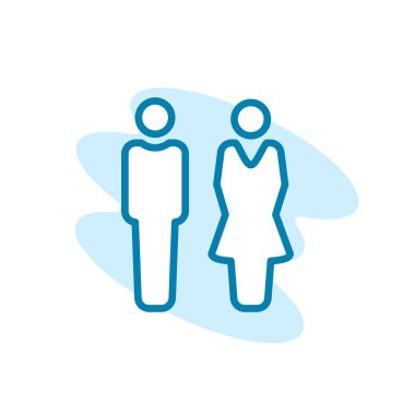 Tuvalet simgesinin illüstrasyon vektörü grafiği. WC, hijyenik, tuvalet vs. için uygun.