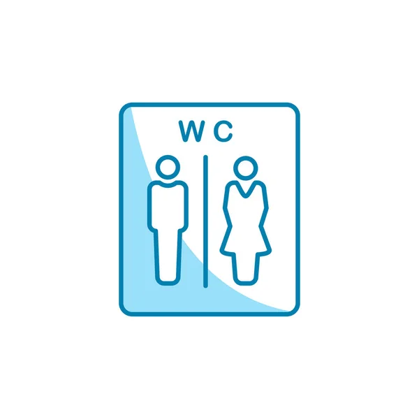 Illustration Vektorgrafik Des Toilettensymbols Fit Für Sanitär Toilette Paar Usw — Stockvektor
