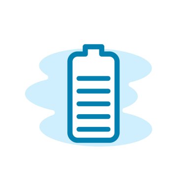 Batarya ikonunun illüstrasyon vektörü grafiği. Güç, yük, alkali, enerji vs. için uygun.