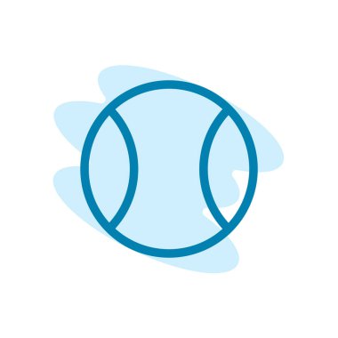 Tenis topu ikonunun illüstrasyon vektörü grafiği. Spor, turnuva, rekabet, hobi vesaire için uygun.