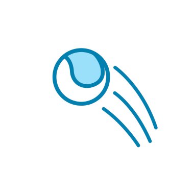 Tenis topu ikonunun illüstrasyon vektörü grafiği. Spor, turnuva, rekabet, hobi vesaire için uygun.