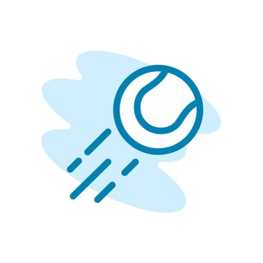 Tenis topu ikonunun illüstrasyon vektörü grafiği. Spor, turnuva, rekabet, hobi vesaire için uygun.