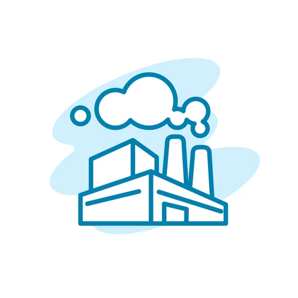 Fabrika ikonunun İmaj Vektörü grafiği. Güç, endüstri, inşaat, rafineri vs. için uygun.