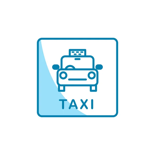 Ilustración Vector Gráfico Del Icono Del Taxi Apto Para Transporte — Vector de stock