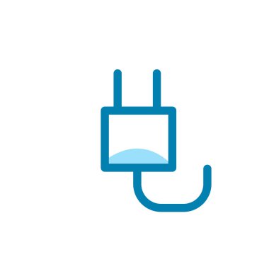 Elektrik prizi simgesinin İmaj Vektörü grafiği. Elektrik, soket, kablo vs. için uygun.