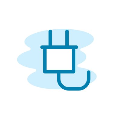 Elektrik prizi simgesinin İmaj Vektörü grafiği. Elektrik, soket, kablo vs. için uygun.