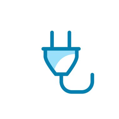 Elektrik prizi simgesinin İmaj Vektörü grafiği. Elektrik, soket, kablo vs. için uygun.