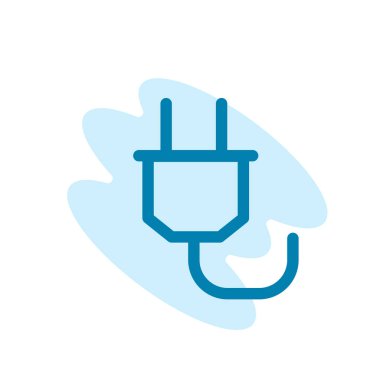 Elektrik prizi simgesinin İmaj Vektörü grafiği. Elektrik, soket, kablo vs. için uygun.