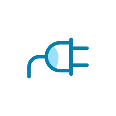 Elektrik prizi simgesinin İmaj Vektörü grafiği. Elektrik, soket, kablo vs. için uygun.