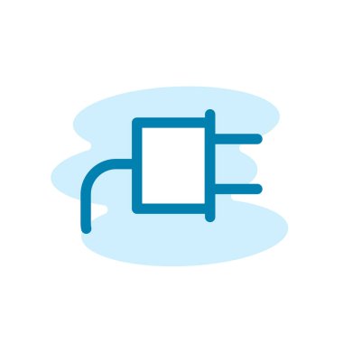 Elektrik prizi simgesinin İmaj Vektörü grafiği. Elektrik, soket, kablo vs. için uygun.