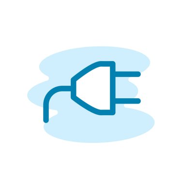 Elektrik prizi simgesinin İmaj Vektörü grafiği. Elektrik, soket, kablo vs. için uygun.