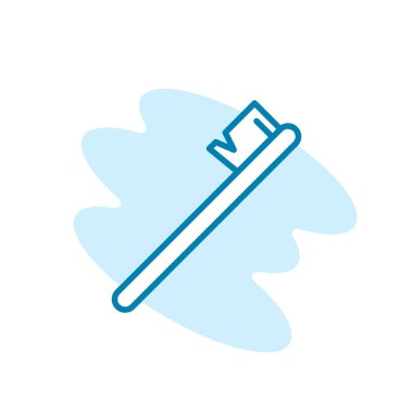 Diş fırçası ikonunun görüntü vektörü grafiği. Diş sağlığı, sağlık, hijyen vb..