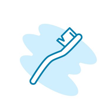 Diş fırçası ikonunun görüntü vektörü grafiği. Diş sağlığı, sağlık, hijyen vb..