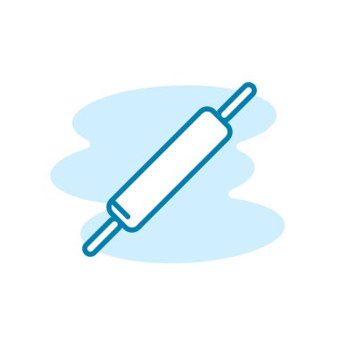 Merdane iğne simgesinin çizim vektörü. Fırın, yemek pişirme, mutfak gereçleri vs. için uygun.