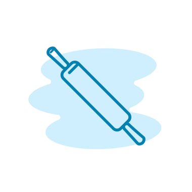 Merdane iğne simgesinin çizim vektörü. Fırın, yemek pişirme, mutfak gereçleri vs. için uygun.