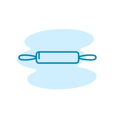 Merdane iğne simgesinin çizim vektörü. Fırın, yemek pişirme, mutfak gereçleri vs. için uygun.